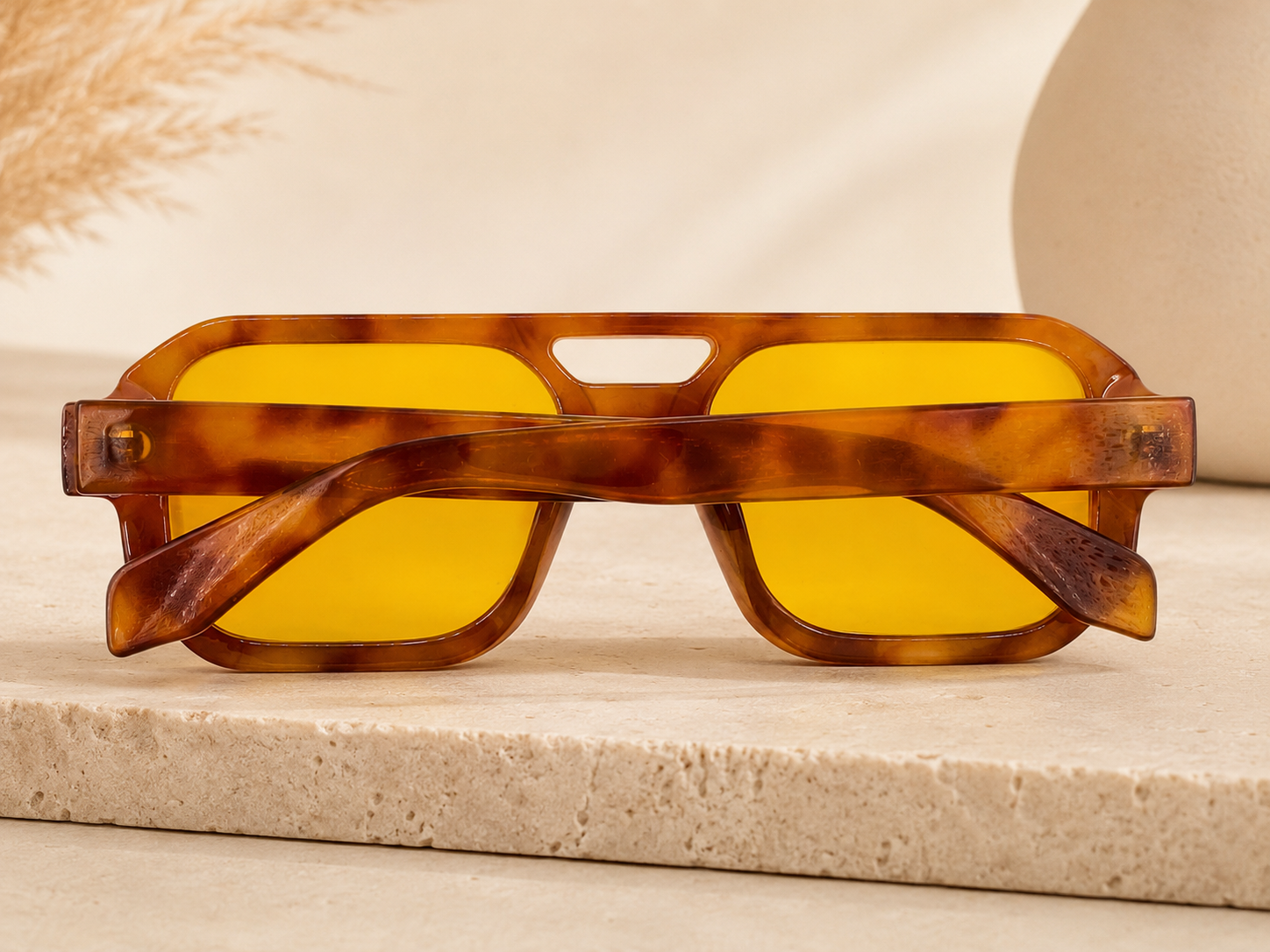 Modern Square Aviator Sunglasses