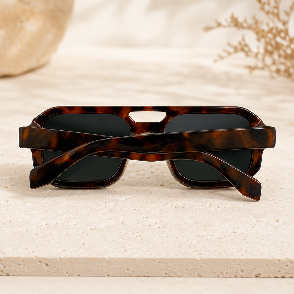 Modern Square Aviator Sunglasses