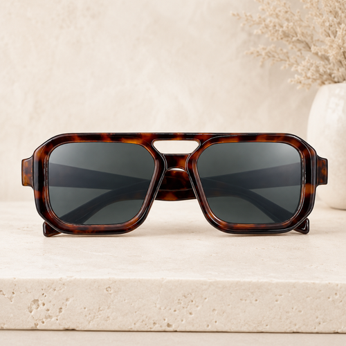 Modern Square Aviator Sunglasses