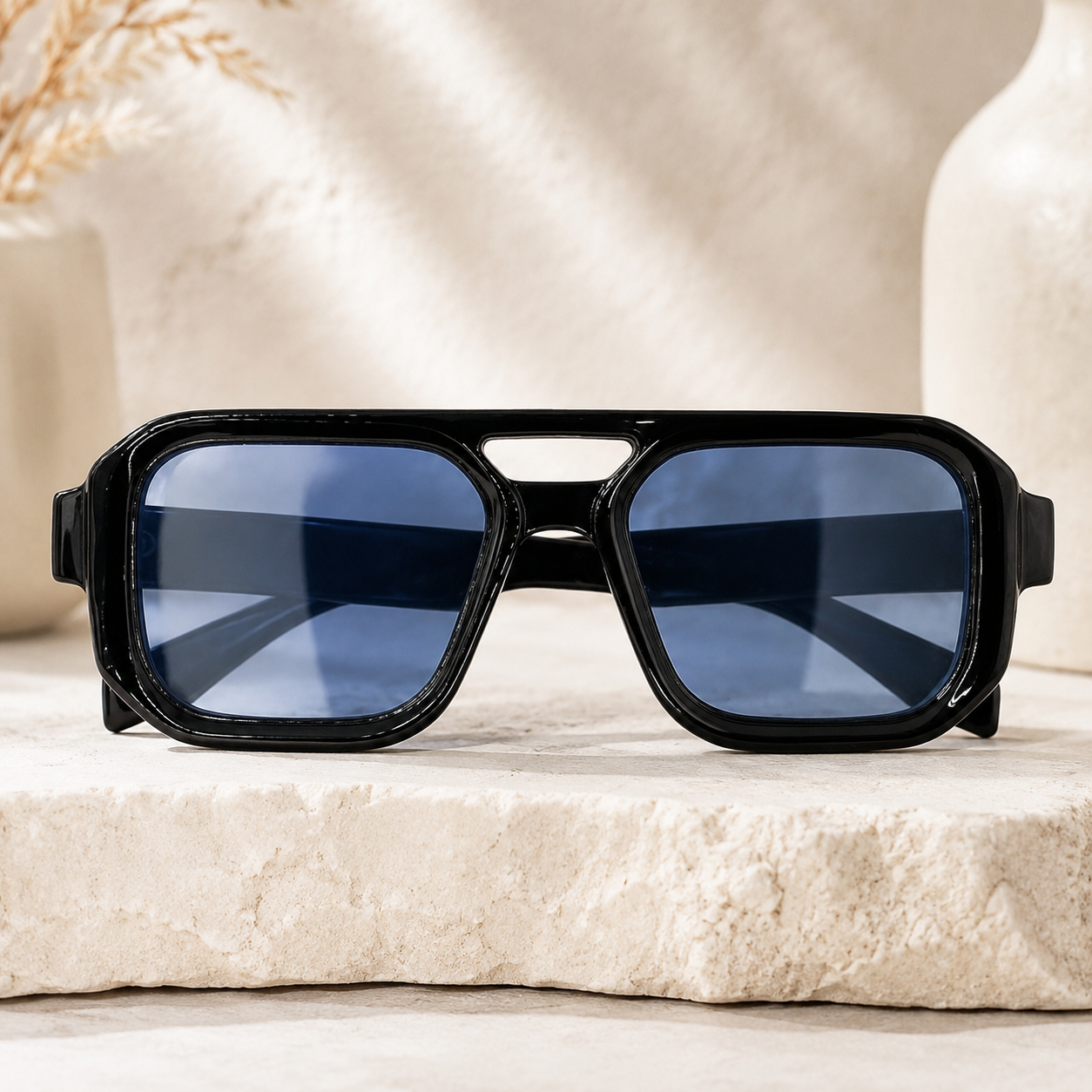 Modern Square Aviator Sunglasses