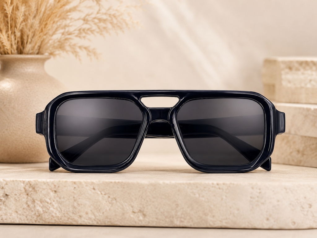 Modern Square Aviator Sunglasses